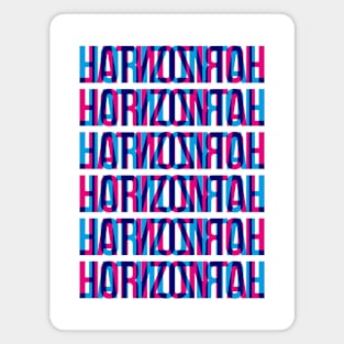 Horizontal Typography Stack (Cyan Magenta Blue) Magnet